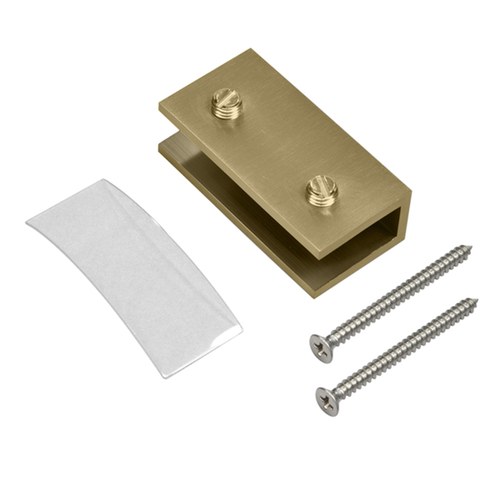 CRL NDC4BBRZ Brushed Bronze No-Drill Fixed Panel Glass Clamp