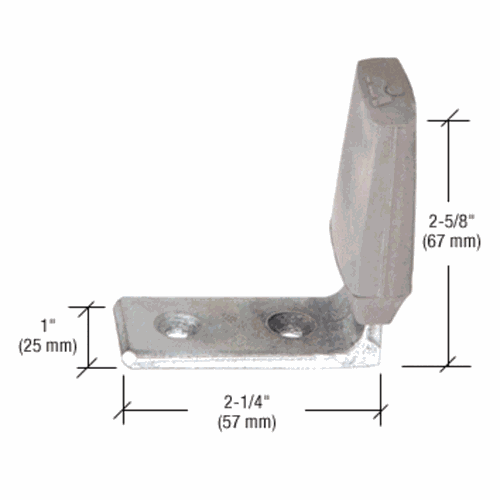 CRL J4592 Heavy-Duty Floor-Mounted Angle Stop with Rubber Bumper