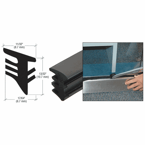 CRL SFV335C Black Universal Roll-In Vinyl for Storefronts - 100' Roll