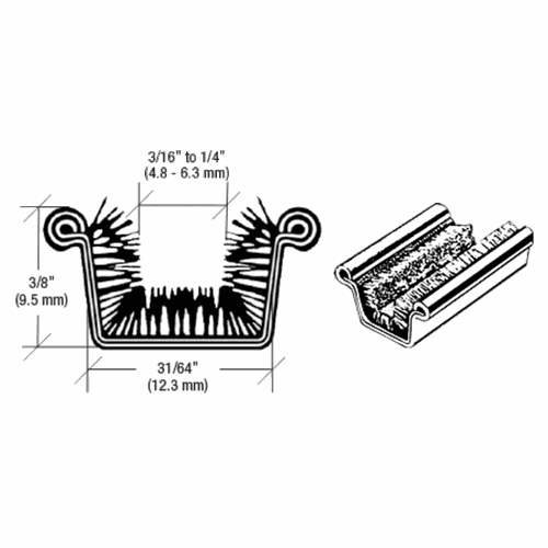 CRL Y61496 Beaded Rigid Upper Division Bar for GM 1953-1963, 96