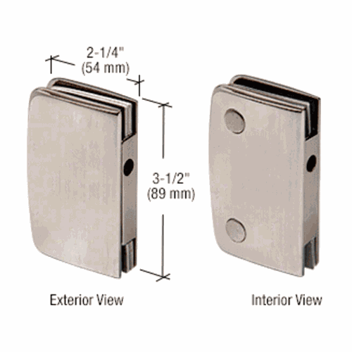 CRL 701CBN Brushed Nickel Glass Door Lock Receiver for 700CBN