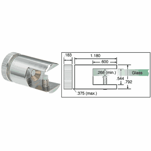 CRL 3106CH Chrome Shelf Connector