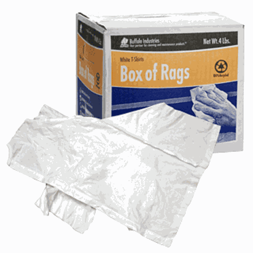 CRL T10520 White T-Shirt Rags Box
