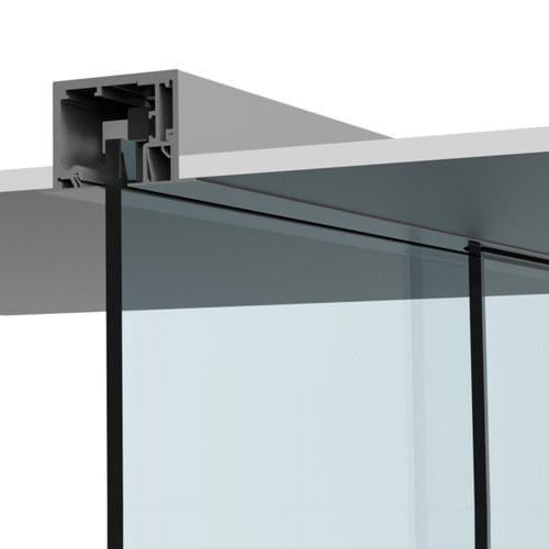 CRL 6901D 690 Series Satin Anodized Sliding Door Kit with Fixed Panel