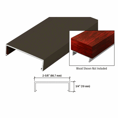 CRL WD241BRZ Matte Bronze Wood Top Rail, 241