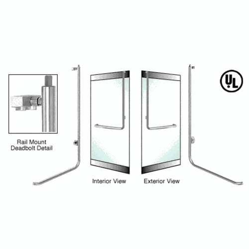 CRL DB100D3R1BS Blumcraft Brushed Stainless Right Hand Reverse Rail Mount Deadbolt Handle