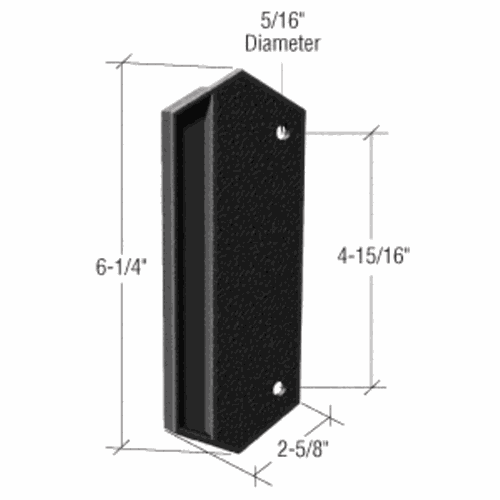 CRL V312B Black Plastic Outside Pull, 4-15/16