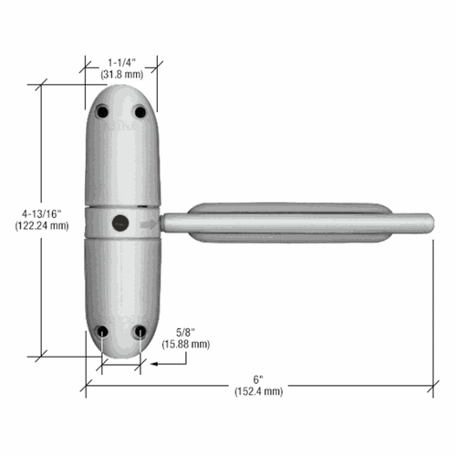 CRL KC61USA Satin Chrome Safety Spring Door Closer