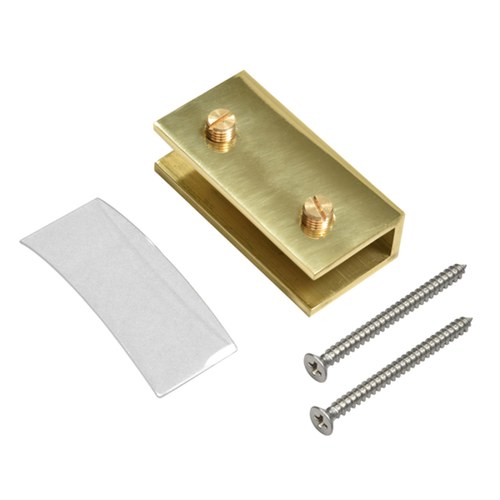 CRL NDC12BR Polished Brass No-Drill Clamp for 1/2