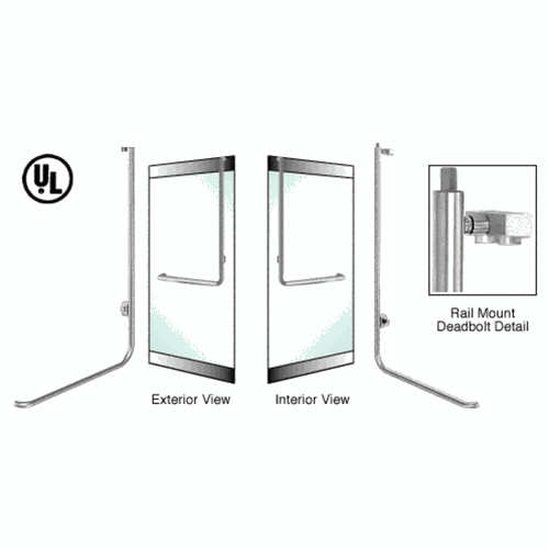 CRL DB100D4R1BS Blumcraft Brushed Stainless Left Hand Reverse Rail Deadbolt Handle