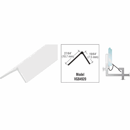 CRL VGB4920W White Snap-In Vinyl Glazing Bead