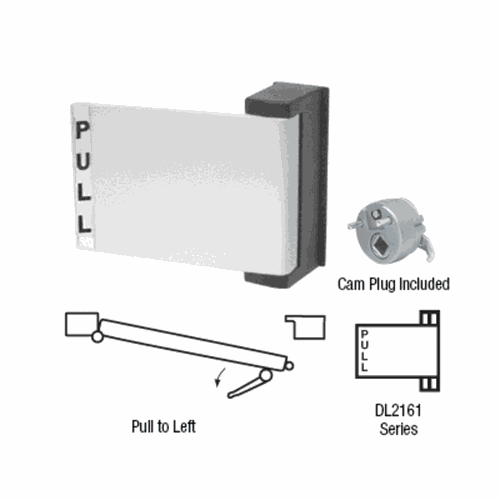 CRL DL2161A Aluminum Universal Push-Pull Paddle Handle - Left Pull Instruction