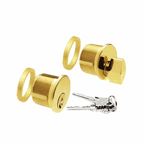 CRL DRA5060PB Polished Brass Keyed DRA Cylinder Thumbturn Combo