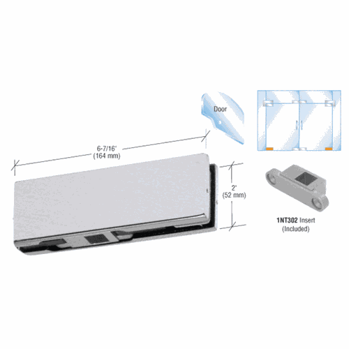 CRL PH11DBS Brushed Stainless Bottom Door Patch with 1NT302 Insert