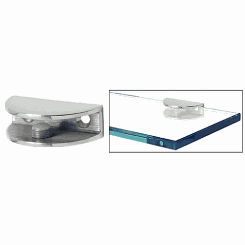 CRL FA12CH Polished Chrome Rounded Shower Shelf Clamp