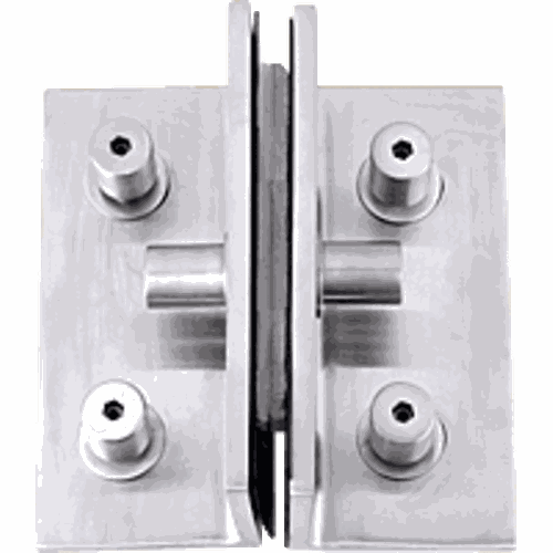 CRL FP412BS Brushed Stainless 2-Way Glass 1-Way Wall Rectangular Bracket