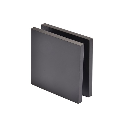 CRL SGCU10RB Oil Rubbed Bronze Square Notch-in-Glass Fixed Panel U-Clamp