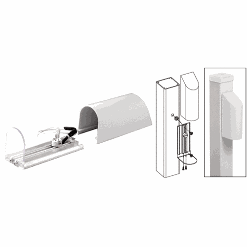 CRL ACH1W Sky White Aluminum Decorative Light with Hood