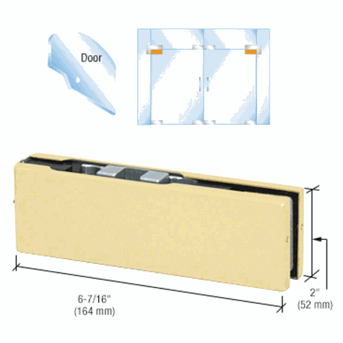 CRL PH20CSB Satin Brass Adjustable North American Door Patch Fitting