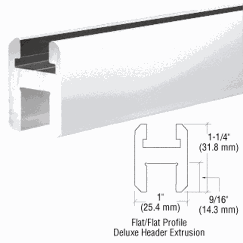 CRL SQH980BA Brite Anodized Deluxe Shower Door Header Kit - 95