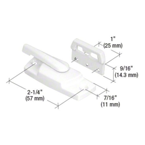 CRL F2767 White Sash Lock, 2-1/4