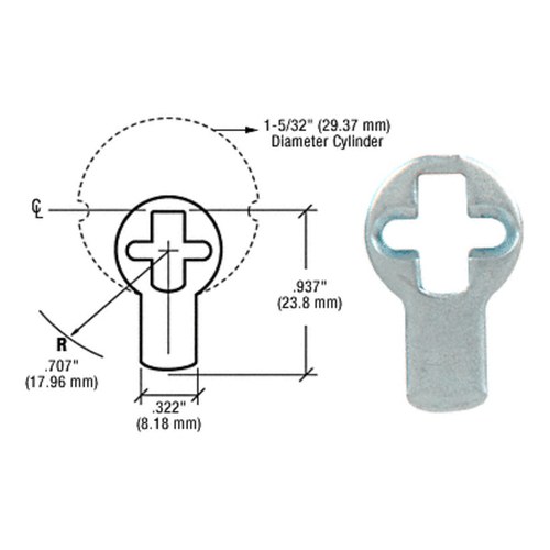 CRL DRA10CAM DRA Series Mortise Cylinder Cam