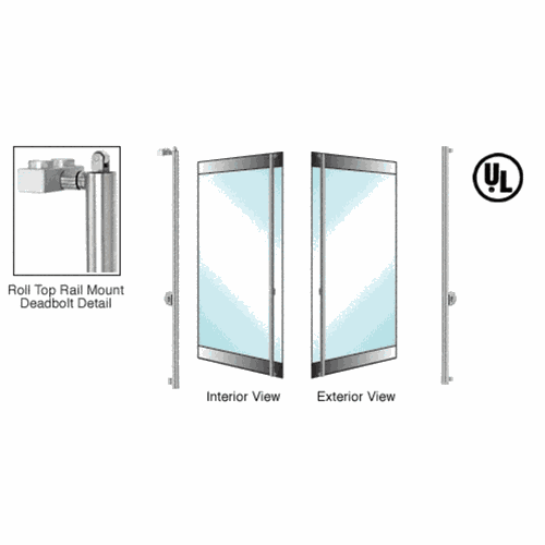 CRL DBR130F3RKBS Blumcraft Brushed Stainless Right Hand Reverse Roll Top Rail Deadbolt Handle