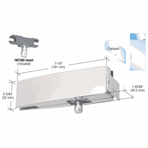 CRL CPF34BS Brushed Stainless Curved Wall Mount Transom Patch