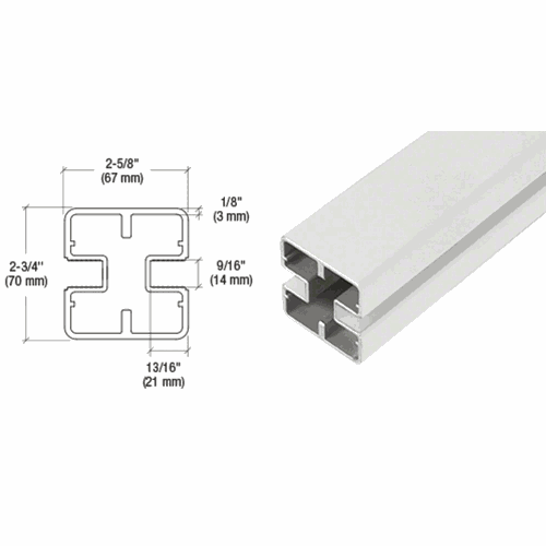 CRL HD156W Sky White Heavy-Duty Windscreen Post - 156