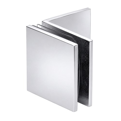 CRL SGC039CH Polished Chrome Fixed Panel Square Clamp with Large Leg