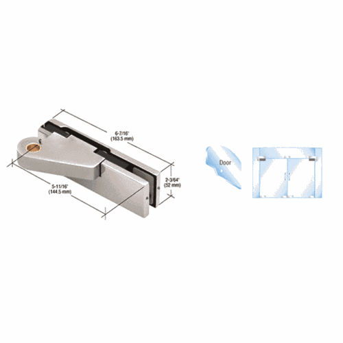 CRL 0PF20RBS Brushed Stainless Right Offset Top Door Patch Fitting