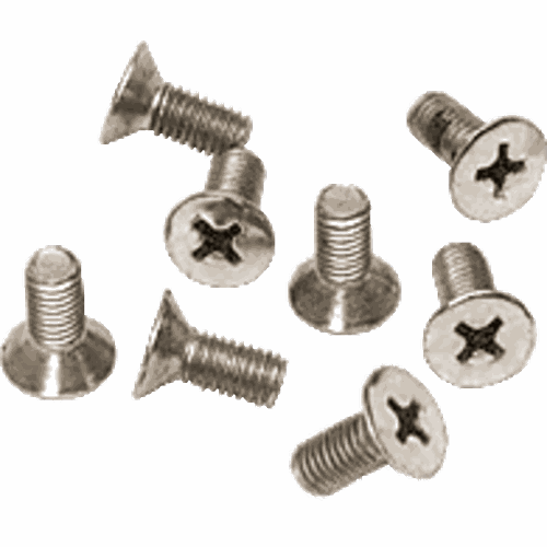 CRL P615PN Polished Nickel 6x15mm Flat Head Phillips Cover Plate Screws