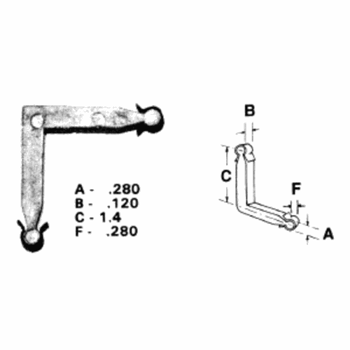 CRL 3465101 Zinc Diecast Storm Window Corner Key, 1.4