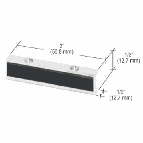 CRL 1NT307A Aluminum Header-Mounted Single Door Stop