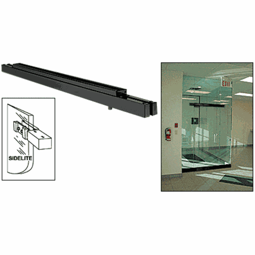 CRL NFH4BLS Black Powder Coat Narrow Floating Header with Top Pivots for 36