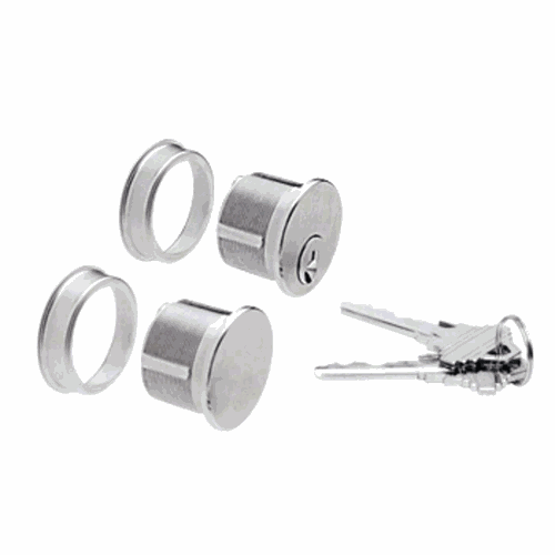 CRL DRA1030BS Brushed Stainless Keyed Cylinder Dummy Combo