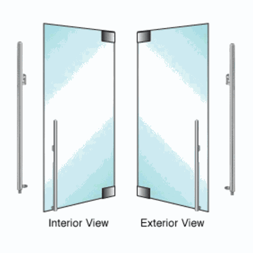 CRL DH140KS6GBS Blumcraft Brushed Stainless Left Hand Glass Mount 