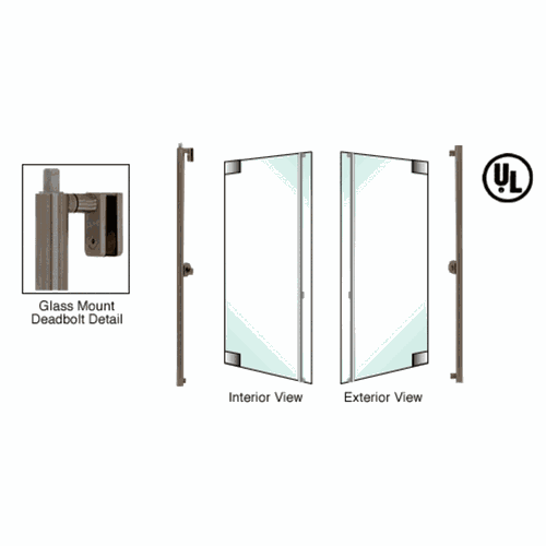 CRL DB130F3G10RB Blumcraft Oil Rubbed Bronze Right Hand Reverse Glass Mount Deadbolt Handle