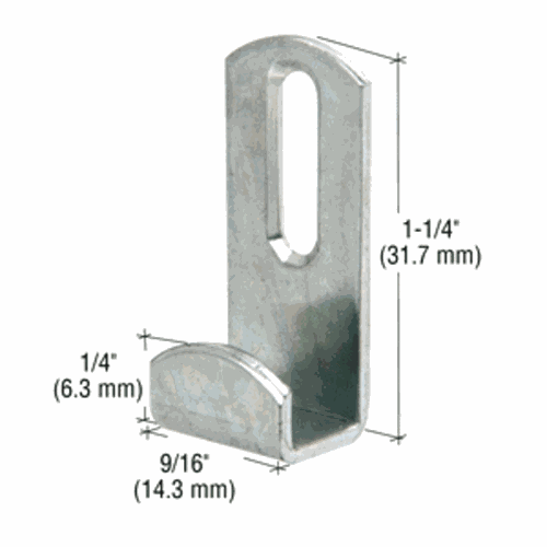 CRL KV318 Anochrome Slotted Mirror Clip for 5/16