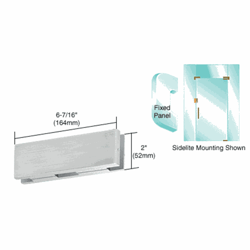 CRL EUR206BS Brushed Stainless EUR Series Sidelite/Glass Door Keeper