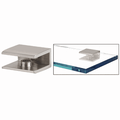 CRL FA10BN Brushed Nickel Square Shower Shelf Clamp
