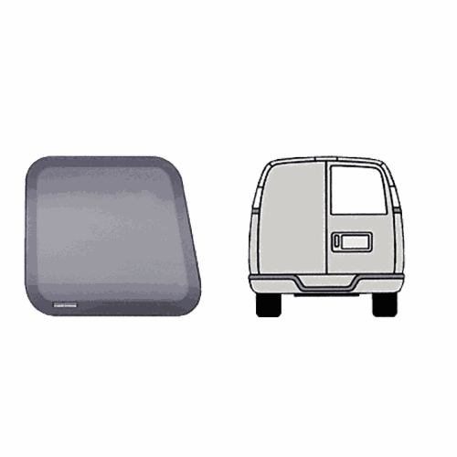 CRL FW161 Fixed All-Glass Window for 1997+ Chevy/GMC Vans - Right Rear Door 23-5/8