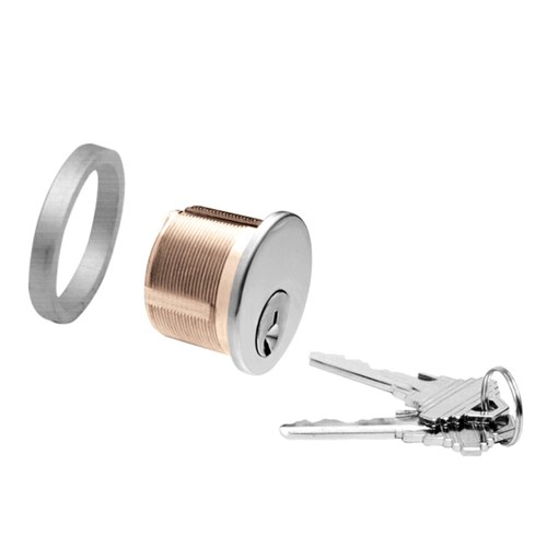 CRL DRA50BS Brushed Stainless Keyed Cylinder with Deadlatch Center Lock