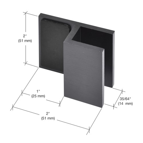 CRL DS12SQ10RB Oil Rubbed Bronze Square Door Stop for 