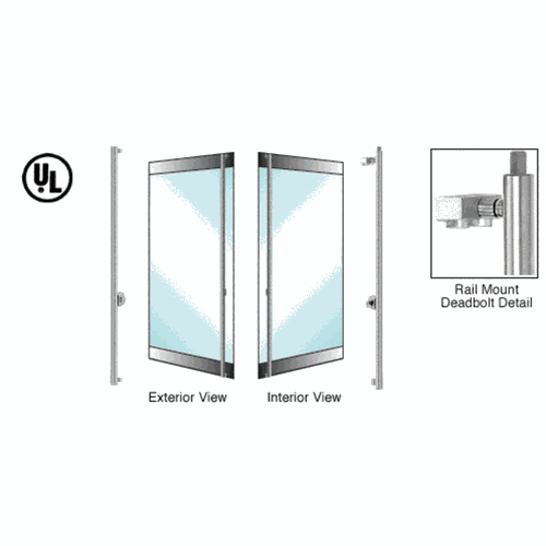 CRL 5D130F4R1BS Blumcraft Brushed Stainless Left Hand Reverse Rail Mount Deadbolt Handle for 5/8