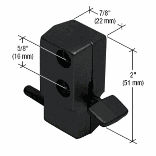 CRL S4041 Black Step-On Patio Door Lock
