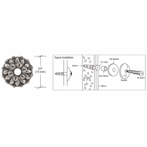 CRL 8983 Antique Silver 3/4