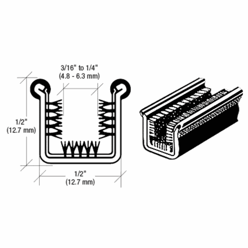 CRL Y658X96 Beaded Rigid Division Bar for 1952-1955 Ford, Mercury, Lincoln - 96