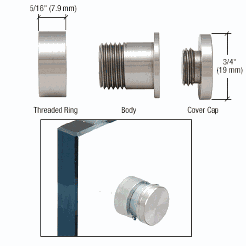 CRL S0PMBS 316 Brushed Stainless Standoff Panel Mount
