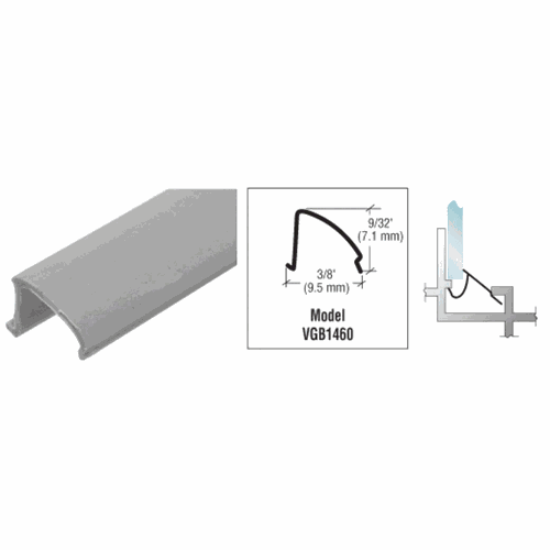 CRL VGB1460GRY Gray Snap-In Vinyl Glazing Bead